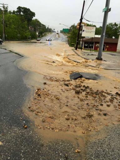 Belair Road Water Main Break