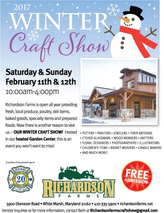 Richardson Farms 2017 Winter Craft Show Flyer