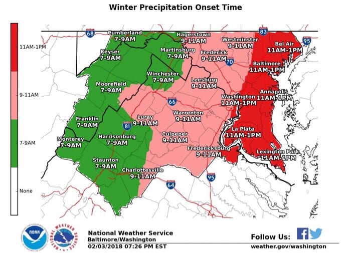 Winter Weather Advisory Baltimore 20180204a