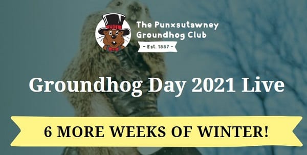 Groundhog Day Punxsutawney Phil Predicts Six More Weeks Of Winter