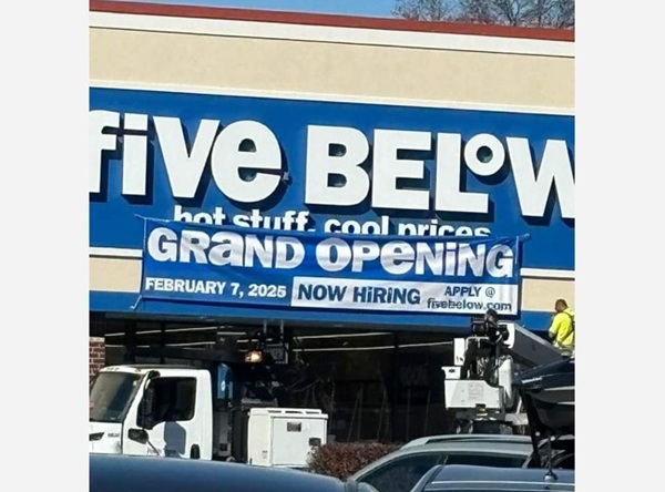 Five Below to hold grand opening in North Plaza Shopping Center