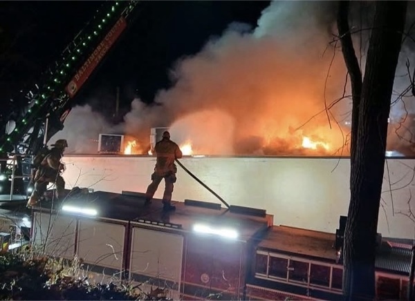 Overnight two-alarm fire sweeps through Joppa Road shopping strip