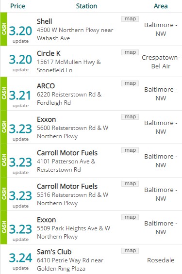 Lowest Baltimore Gas Prices 20240624