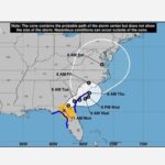 Tropical Storm Debby Projected Path 20240805