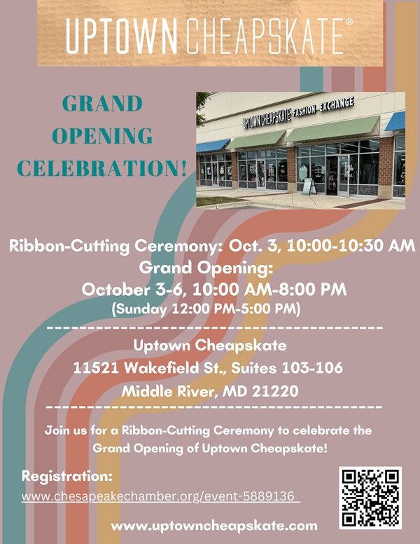 Uptown Cheapskate Middle River Grand Opening Ribbon Cutting 202410