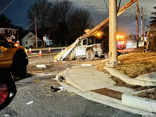 Belair Road Utility Pole Crash 20241213a