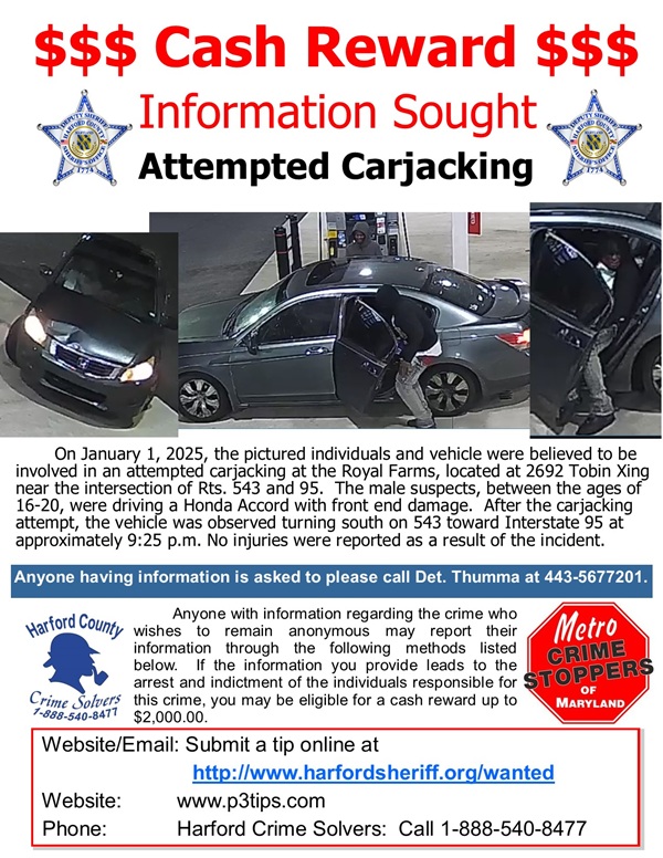 Harford County Attempted Carjacking Flyer 20250101