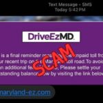 MDTA Unpaid Toll Reminder Scam