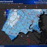 NWS Baltimore Snowfall Forecast 20250110