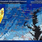 NWS Baltimore Snowfall Prediction Map 20250117