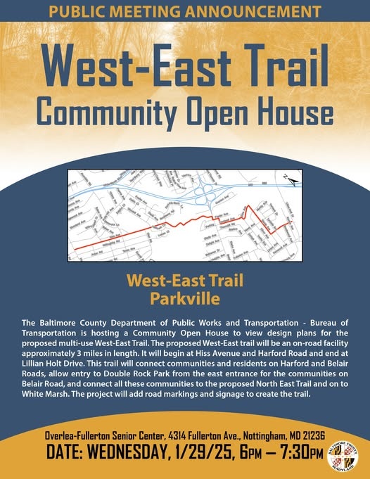 West-East Trail Open House Overlea MD 20250129