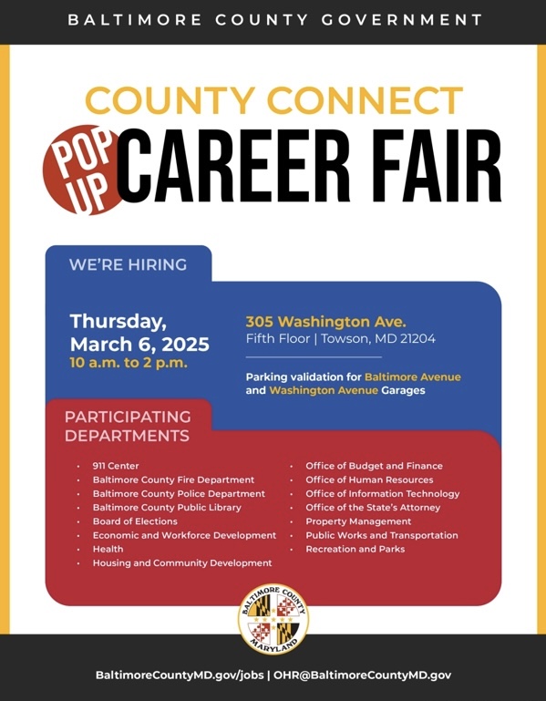 Baltimore County Career Fair Flyer