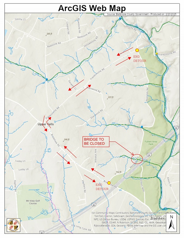 Reynolds Road Kingsville MD Detour 20202