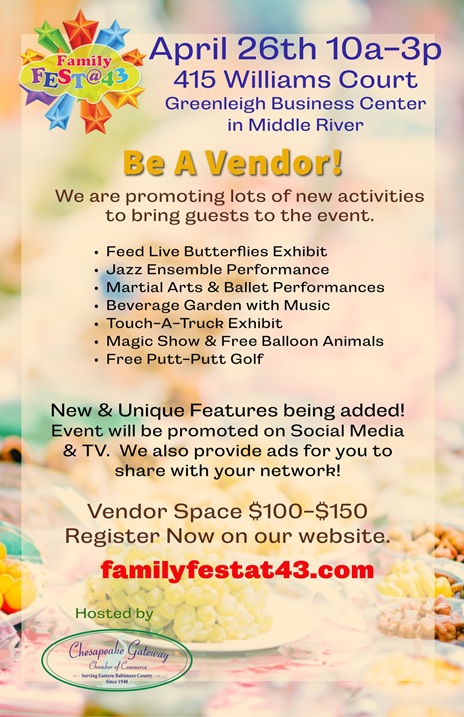 2025 Family Fest at 43 Vendor Flyer