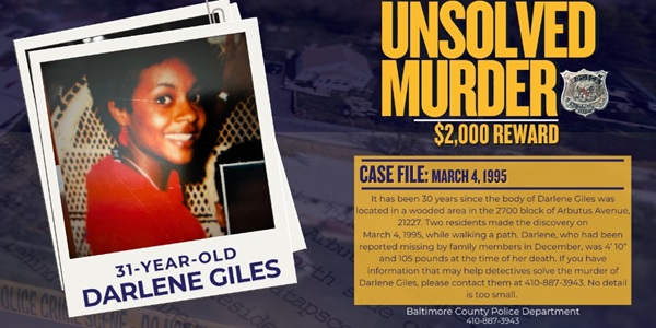 Darlene Giles Baltimore County Cold Case