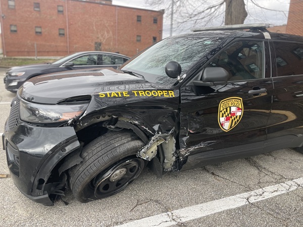 I-695 Maryland State Police Trooper Crash Towson MD 20250314