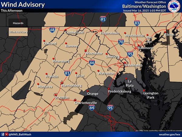 NWS Baltimore Wind Advisory 20250316a